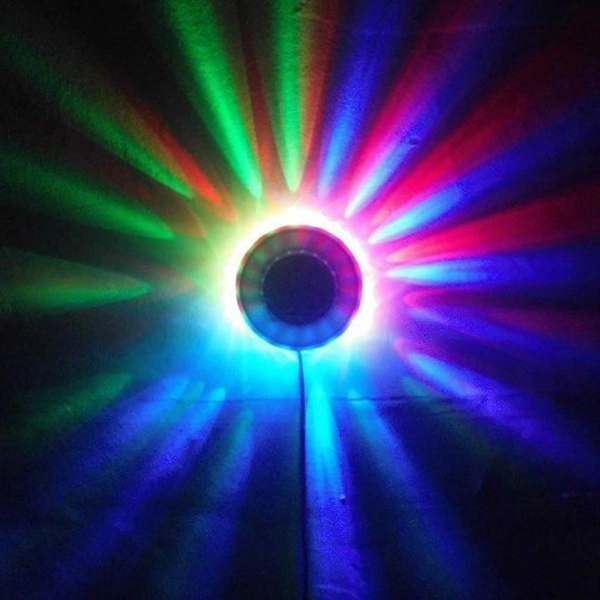 Novelty Sunflower Shaped Voice-Activated /Auto Rotating 48-LED RGB Light LED Party Light (White, EU Plug)