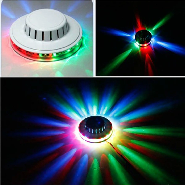 Novelty Sunflower Shaped Voice-Activated /Auto Rotating 48-LED RGB Light LED Party Light (White, EU Plug)