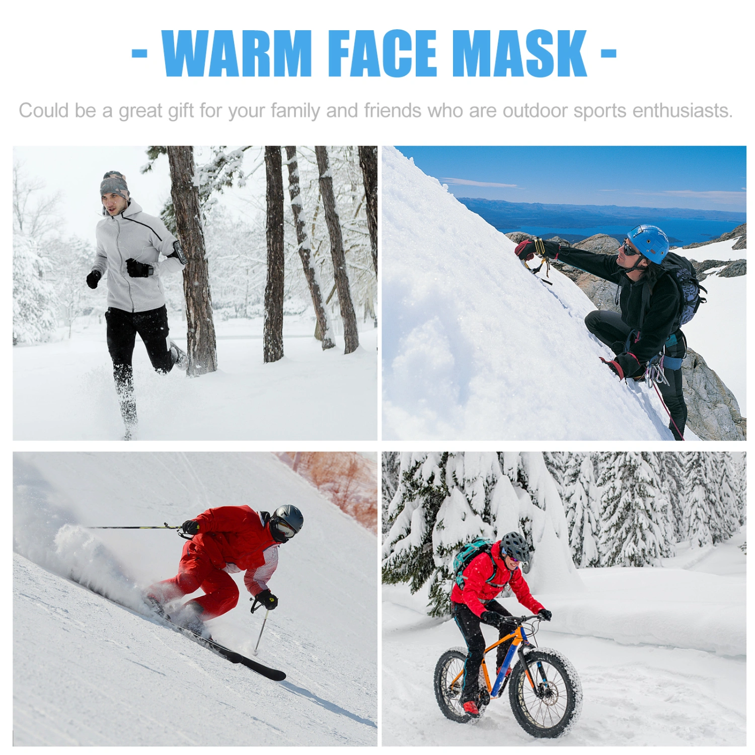 1Pc Winter Cycling Mask Warm Preservation Mask Wind-proof Face Guard Ski Mask