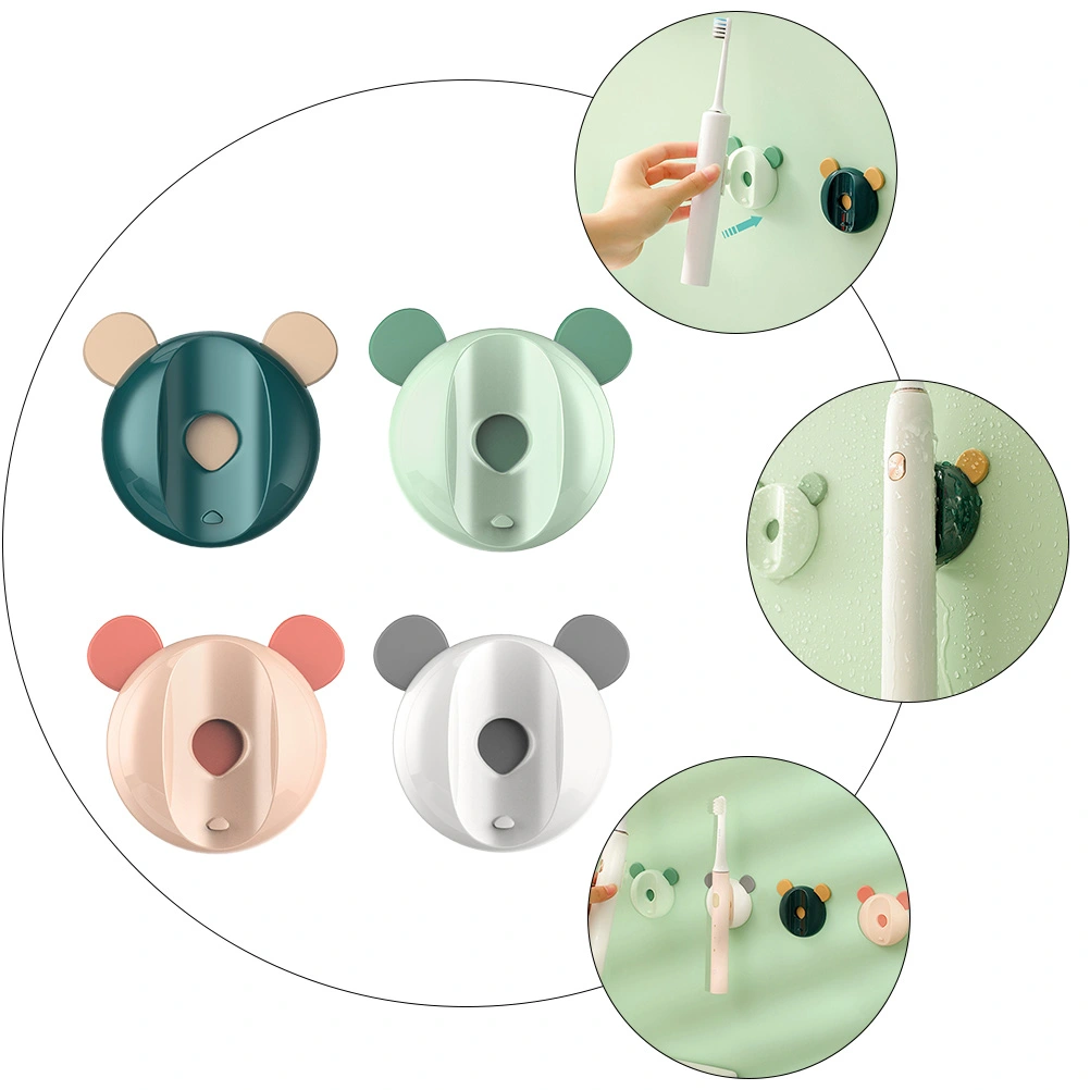 4pcs Magnet Household Toothbrush Holders Toothpaste Racks (Mixed Color)