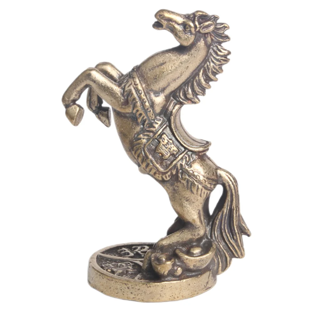 Retro Style Brass Steed Decor Brass Craft Horse Home Decor Desktop Decor