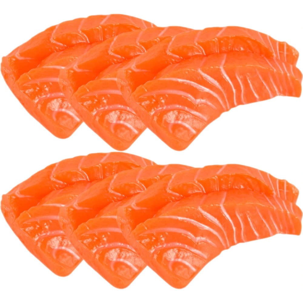 6pcs Artificial Salmon Models Simulation Salmon Model Restaurant Decor for Home