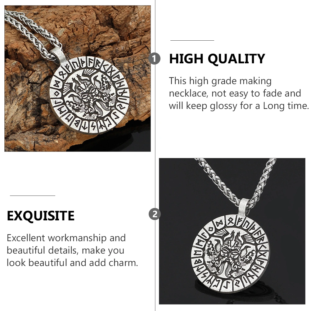 Viking Necklace Alloy Choker Vintage Charm Amulet Pendant Norse Viking Jewelry