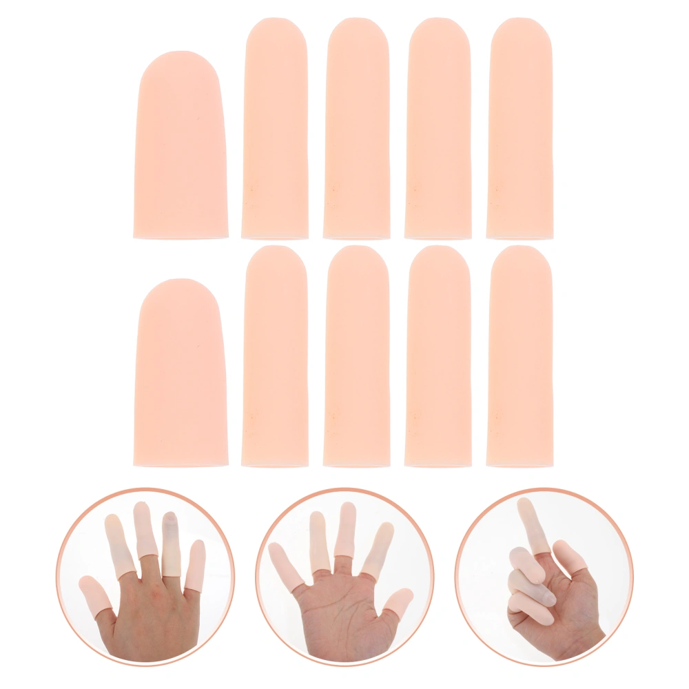 10pcs Finger Protectors Anti-wear Finger Protecting Covers Pain Relief Finger Covers