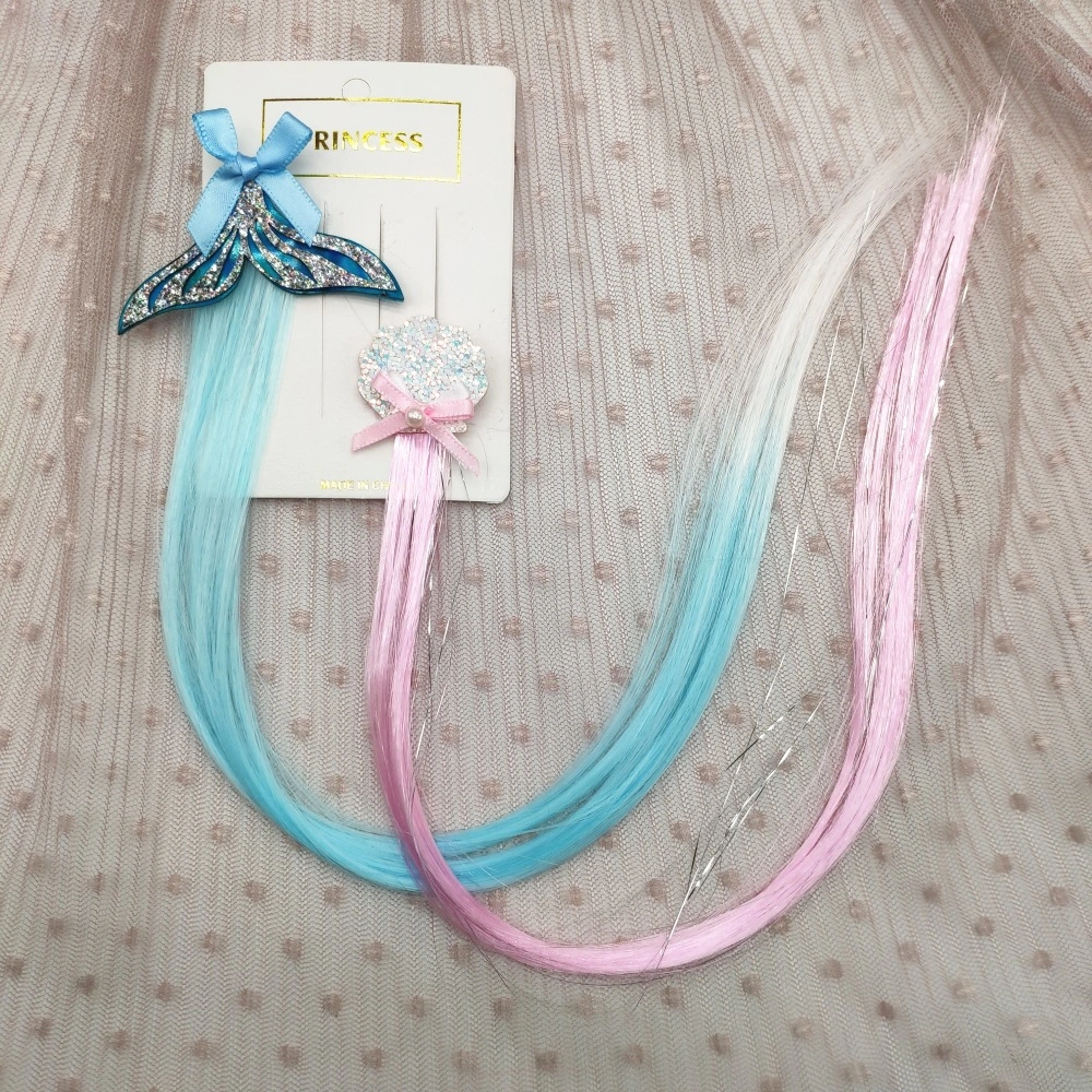 2 pcs Mermaid Tail Hair Clip Braid Wigs Hair Clip Seashell Hair Clips Decorative Hair Clips for Girls