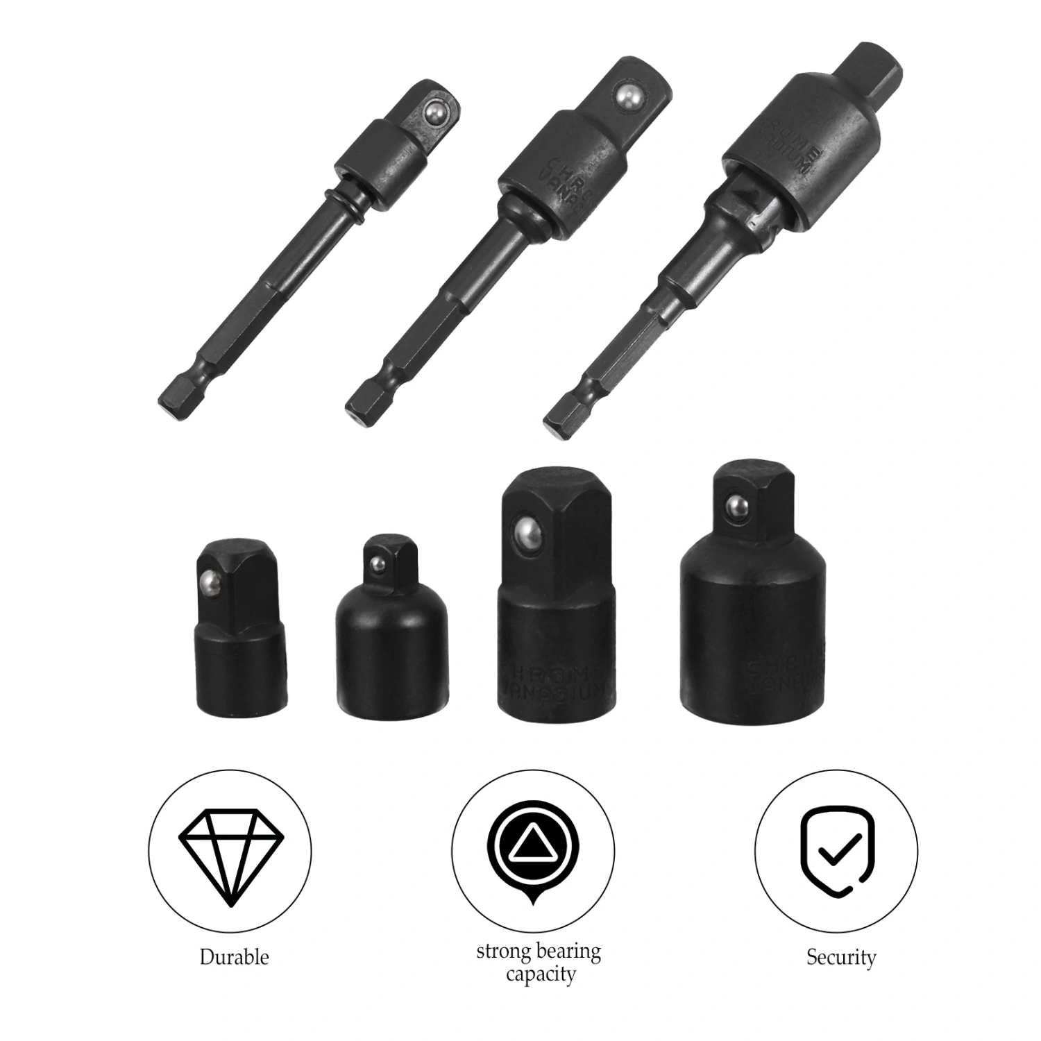 7pcs/set Cordless Screwdriver Conversion Socket Adapter Socket Nut Drill Adapter