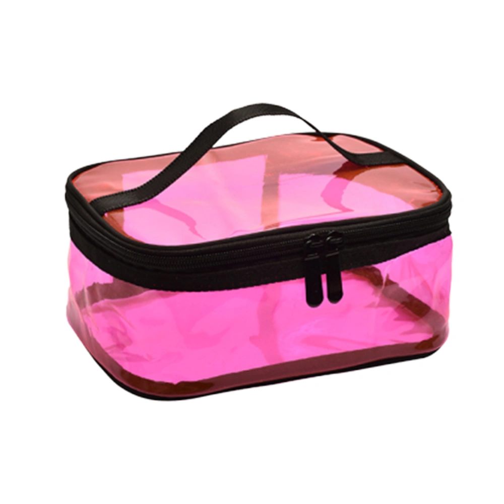 Portable Cosmetic Bag Travel Storage Bag Makeup Pouch Large Capacity Makeup Tool Bag (Pink)