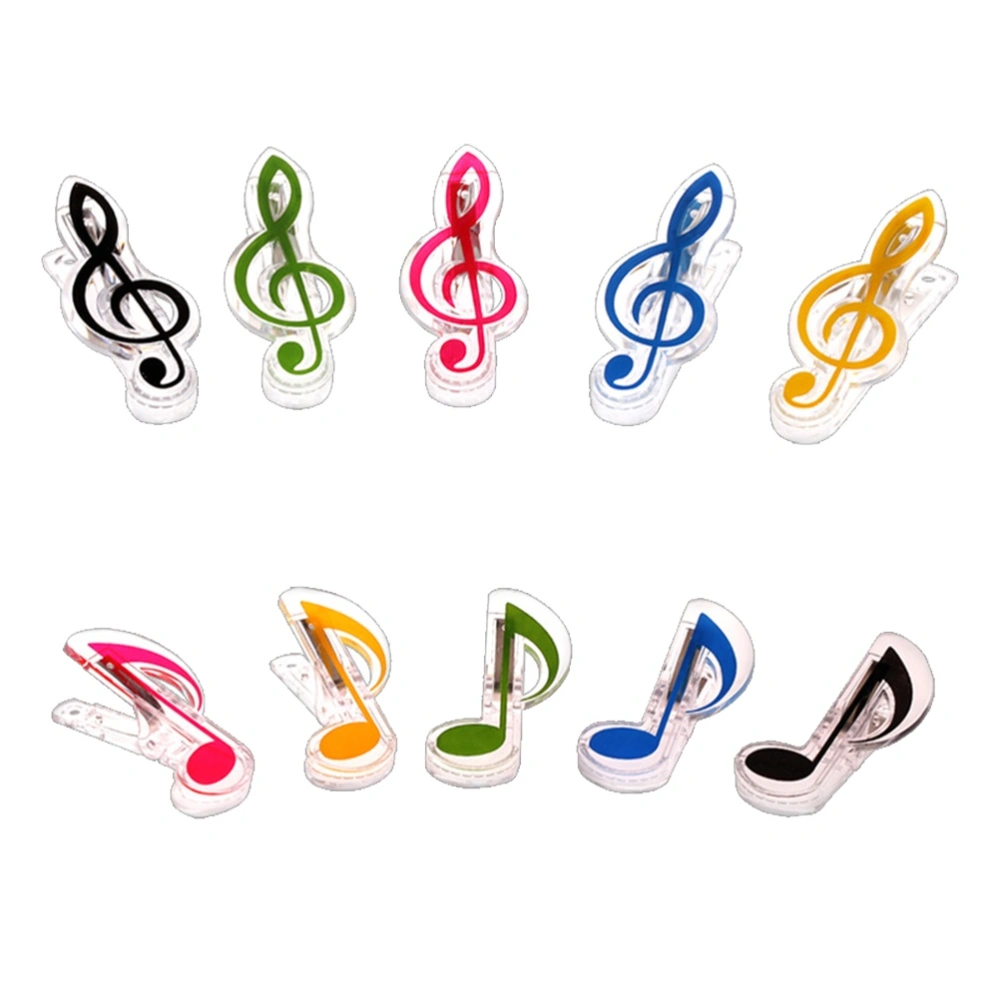 10pcs Music Case Piano Music Holder Plastic Grip Colorful Music Case for Pianist Music Lover