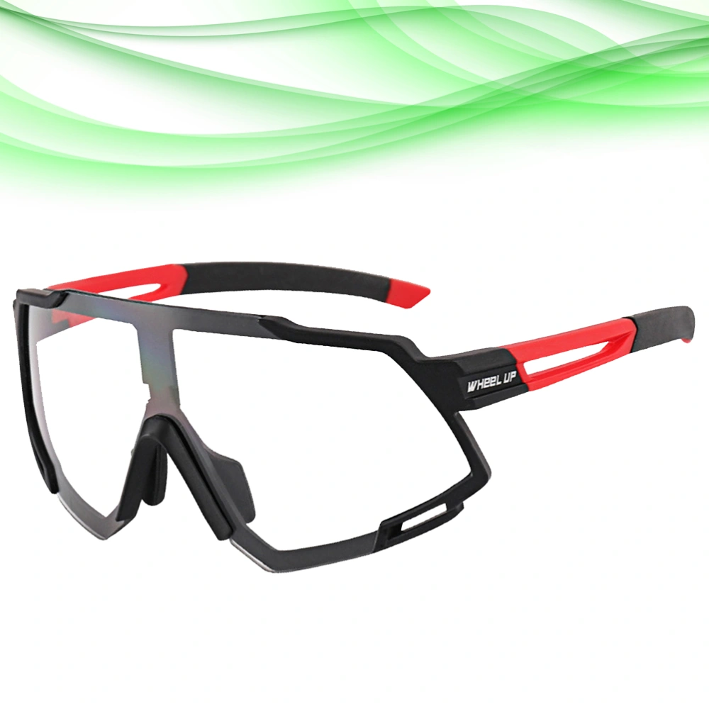 Color-Changing Sunglasses Simple Durable Outdoor Glasses for Man Woman (Color Change Pattern Black Red)