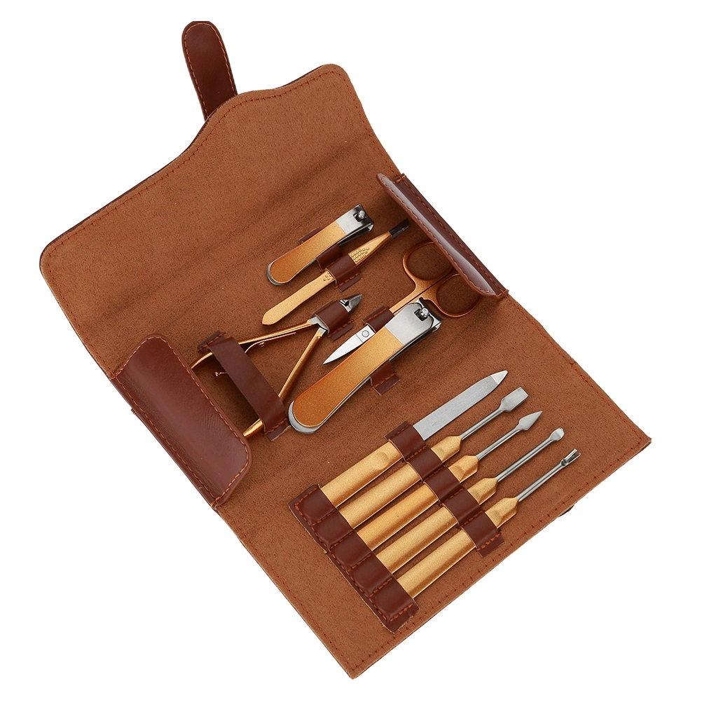 1 Set 10pcs Nail Clipper Set Stainless Steel Nail Cutter Kit Manicure Set Portable Nail File Tool
