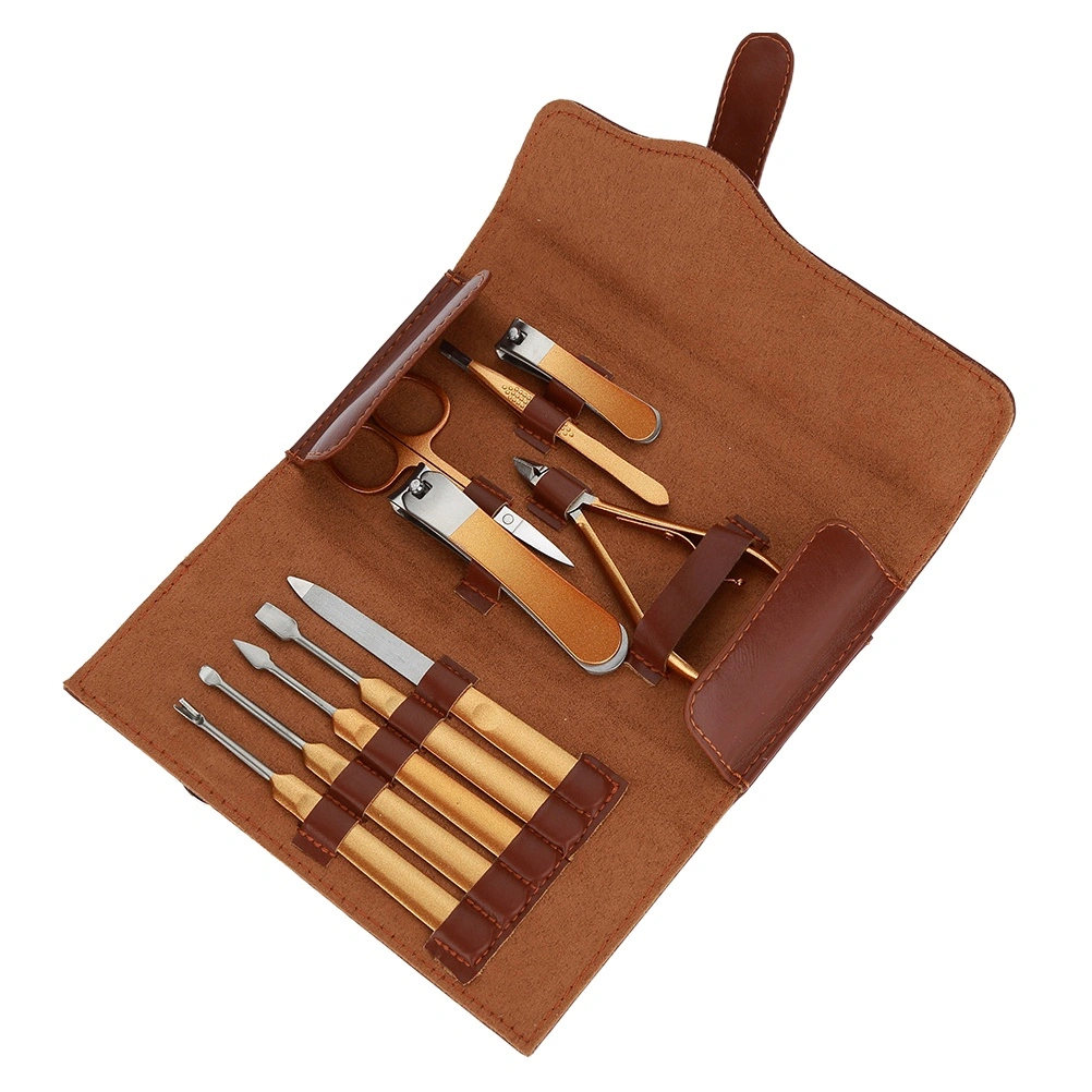 1 Set 10pcs Nail Clipper Set Stainless Steel Nail Cutter Kit Manicure Set Portable Nail File Tool