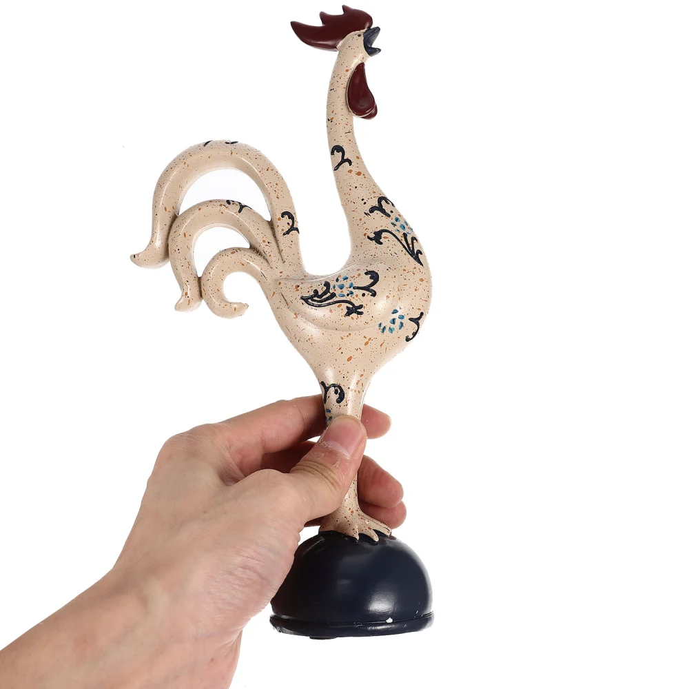 Rooster Decor Resin Sculpture Home Furnishing Crafts Artwork for Outdoor Indoor