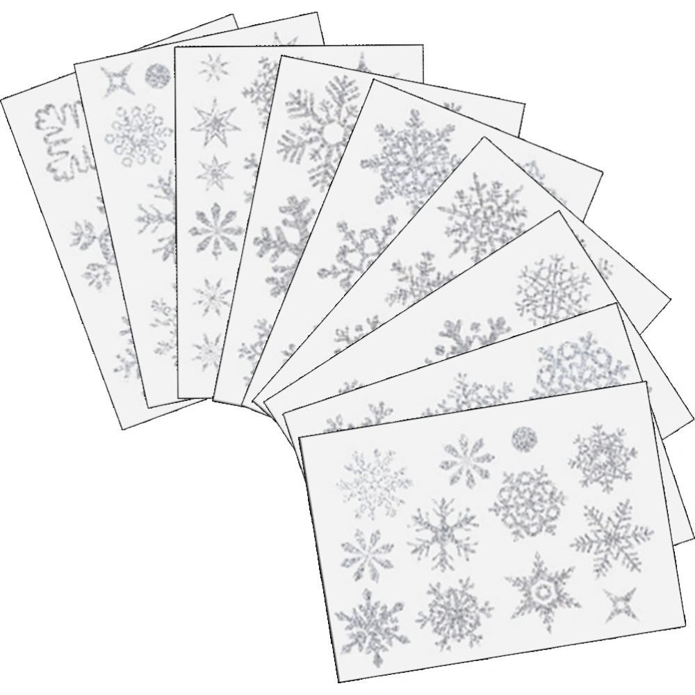 1 Set of Christmas Decorations Snowflakes Electrostatic Stickers Window Glass Christmas Stickers