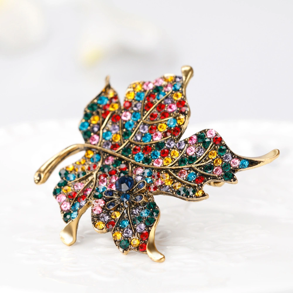 Maple Leaf Brooch Clothes Lapel Pin Alloy Brooch Thanksgiving Brooch Suit Pin