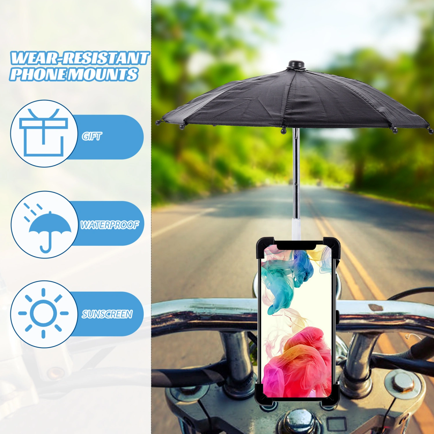 1 Set of Professional Phone Racks Wear-resistant Phone Mounts Convenient Bike Phone Brackets