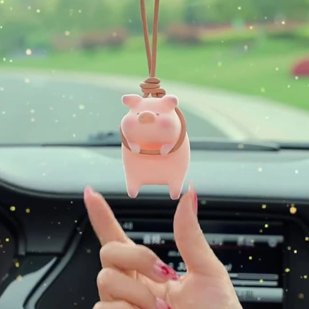 Car Pendant Pig Hanging Model Vehicle Interior Pig Pendant Adorable Bag Pendant