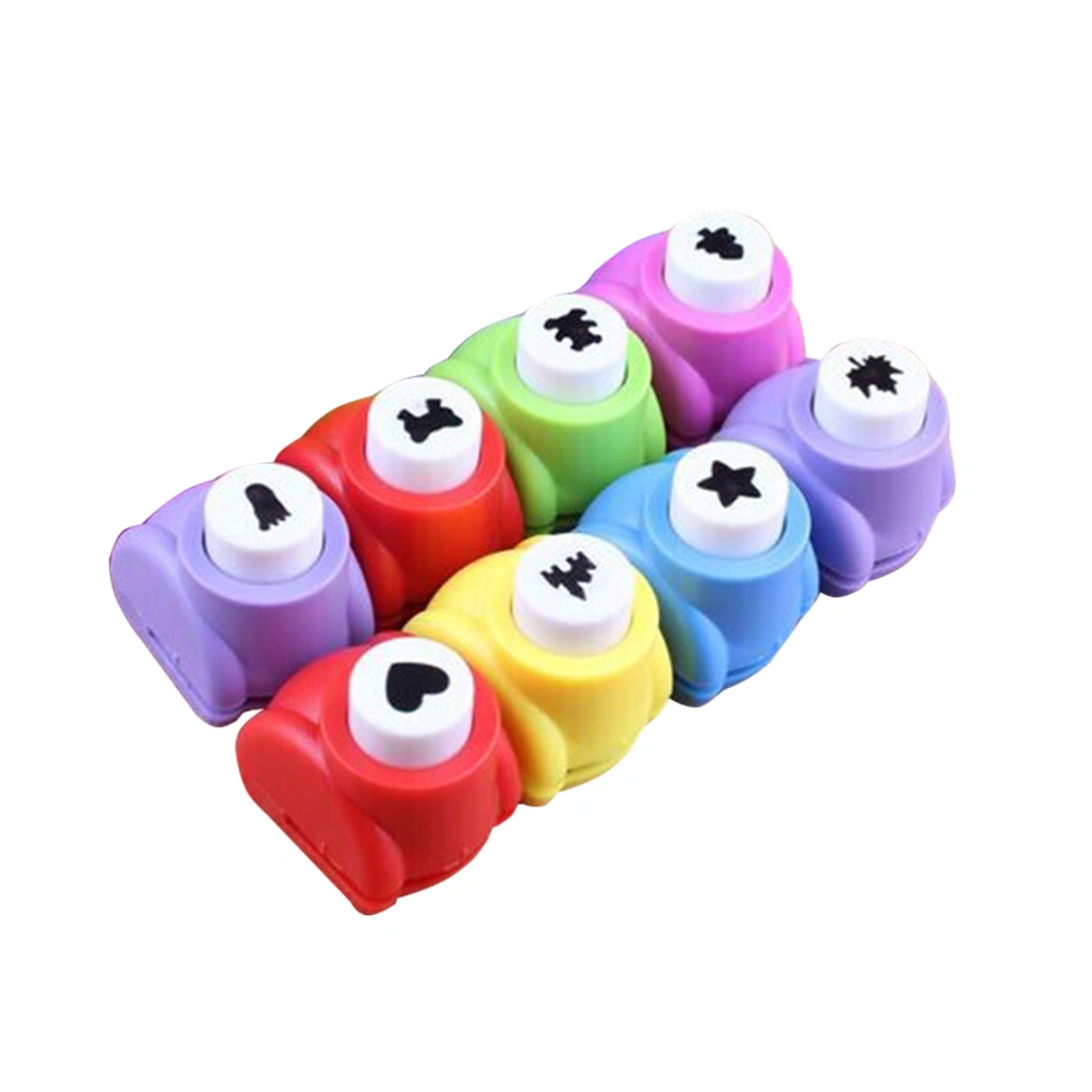 12pcs Mini Paper Craft Punches DIY Embossing Tool Handmade Punch for Scrapbook Gift (Random Color)