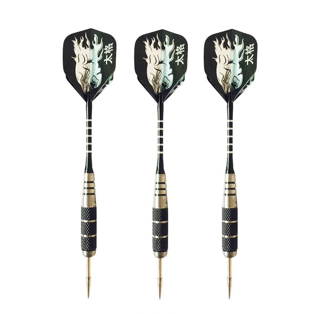 3pcs 22g Match Darts Pin-type Darts Tiger Pattern Dart Tail Wings Needle Tipped Darts Aluminum Rod Flights Darts (Tiger)