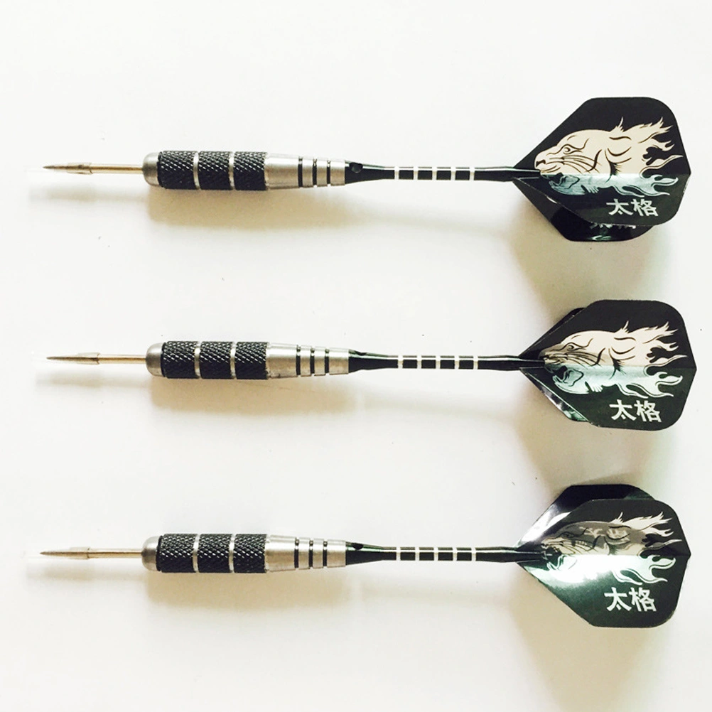 3pcs 22g Match Darts Pin-type Darts Tiger Pattern Dart Tail Wings Needle Tipped Darts Aluminum Rod Flights Darts (Tiger)