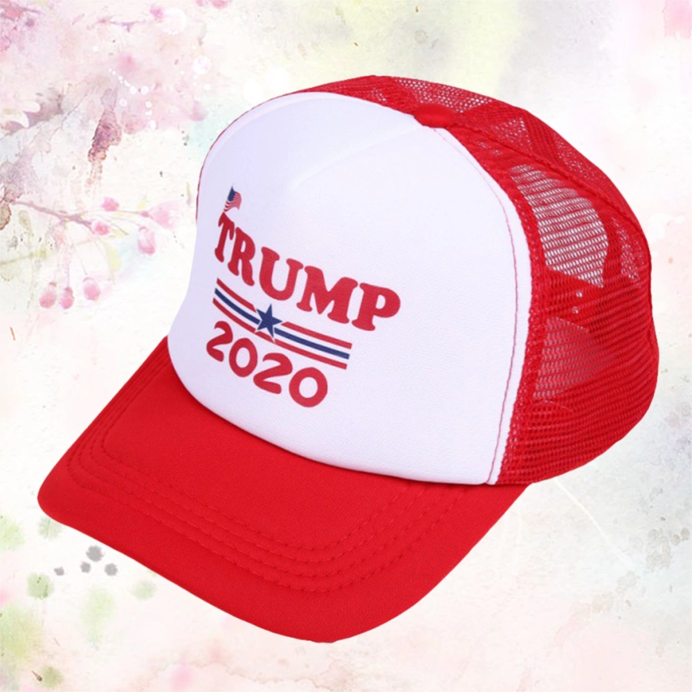 Trump 2020 Letter Design Sun Hat Creative President Election Baseball Hat Unique Hip Hop Hat for Men Women (Red)