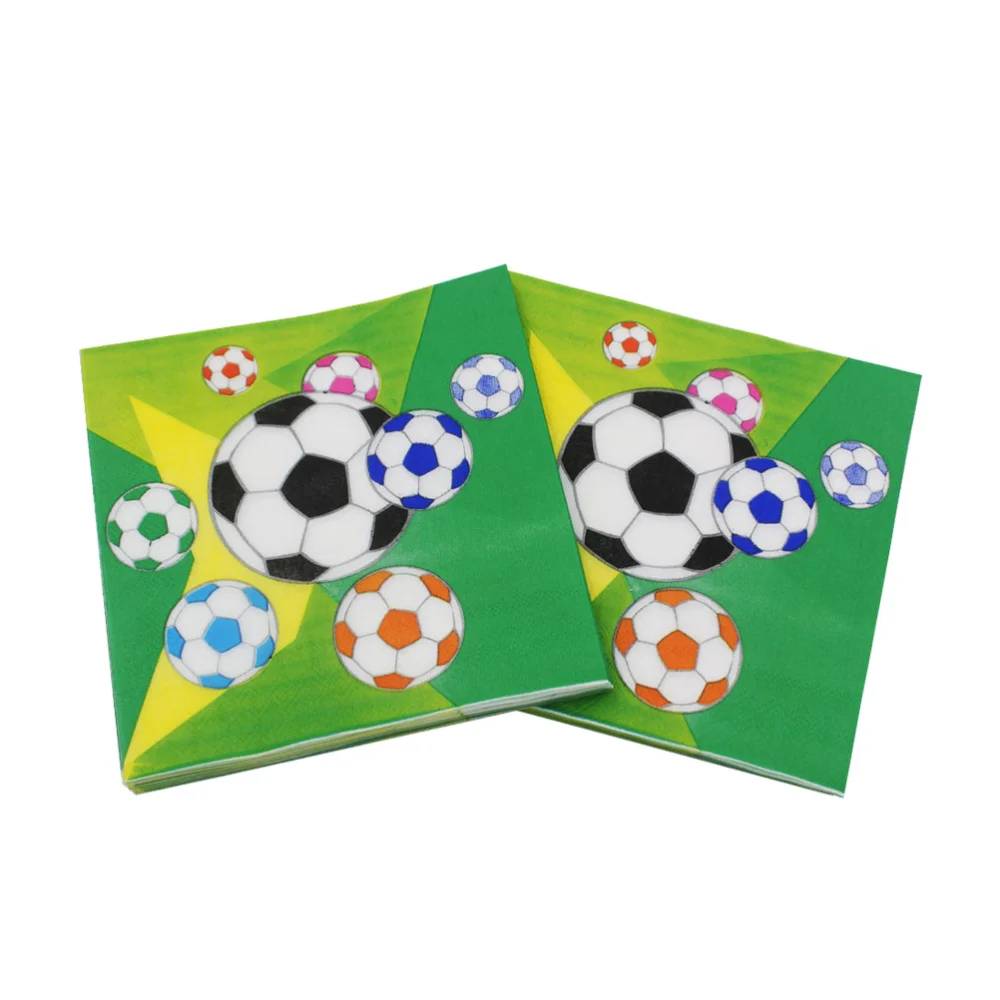 40pcs Football Printed Napkins Unique Paper Towel Facial Tissue Interesting Napkin for Party Banquet Daily Use