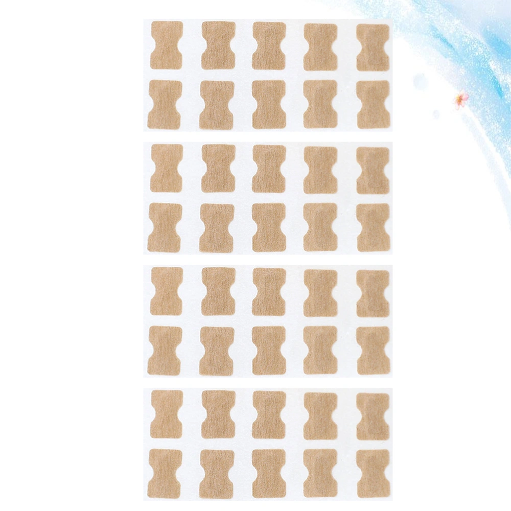 4 Sets 40pcs Glue-free Toe Nail Correction Sticker Patch Paronychia Corrector File Elastic Patch Corrector Foot Care Treatment Pedicure Tool (White Background 1 Set 10pcs)