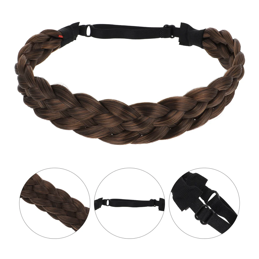 Braided Hair Braid Headpiece Hair Band Braid Ponytail for Sports Work Daily