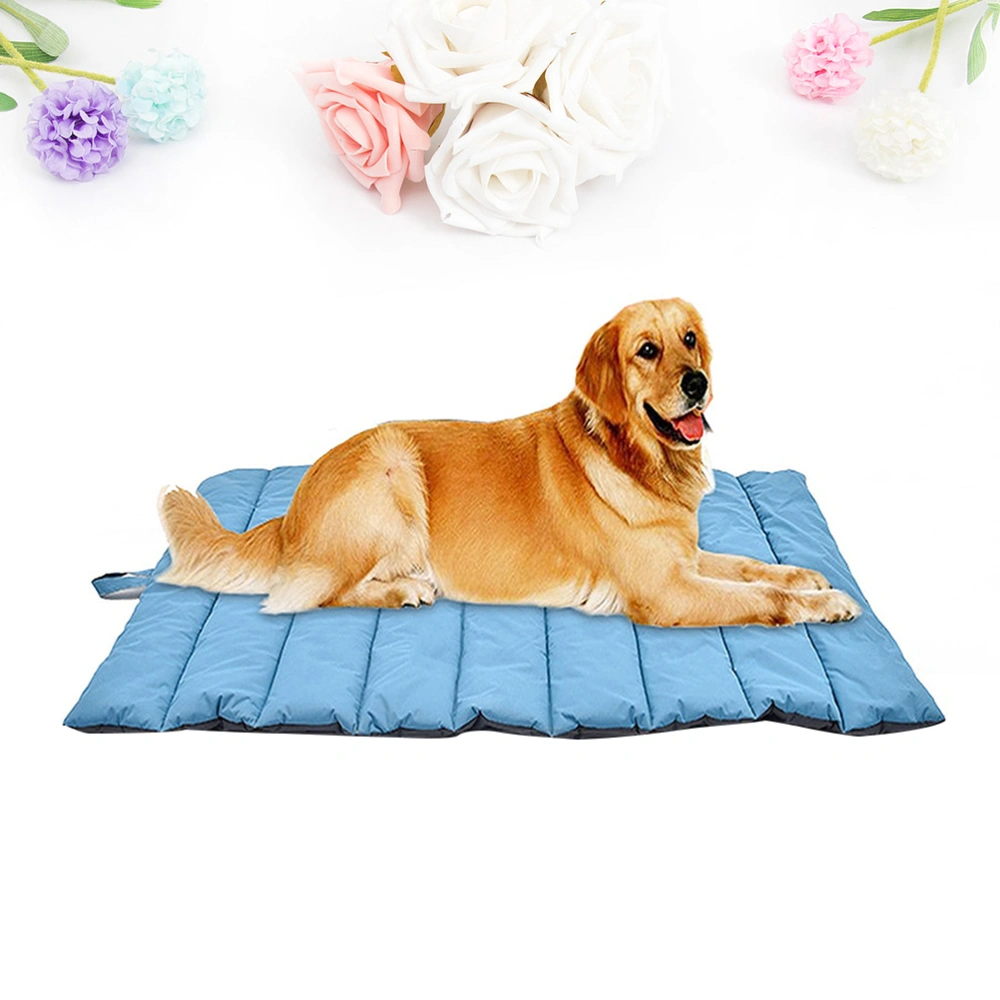 Waterproof Pet Pad Outdoor Bite Resistance Pet Cushion Washable Sleeping Pad Pet Supplies (Blue)