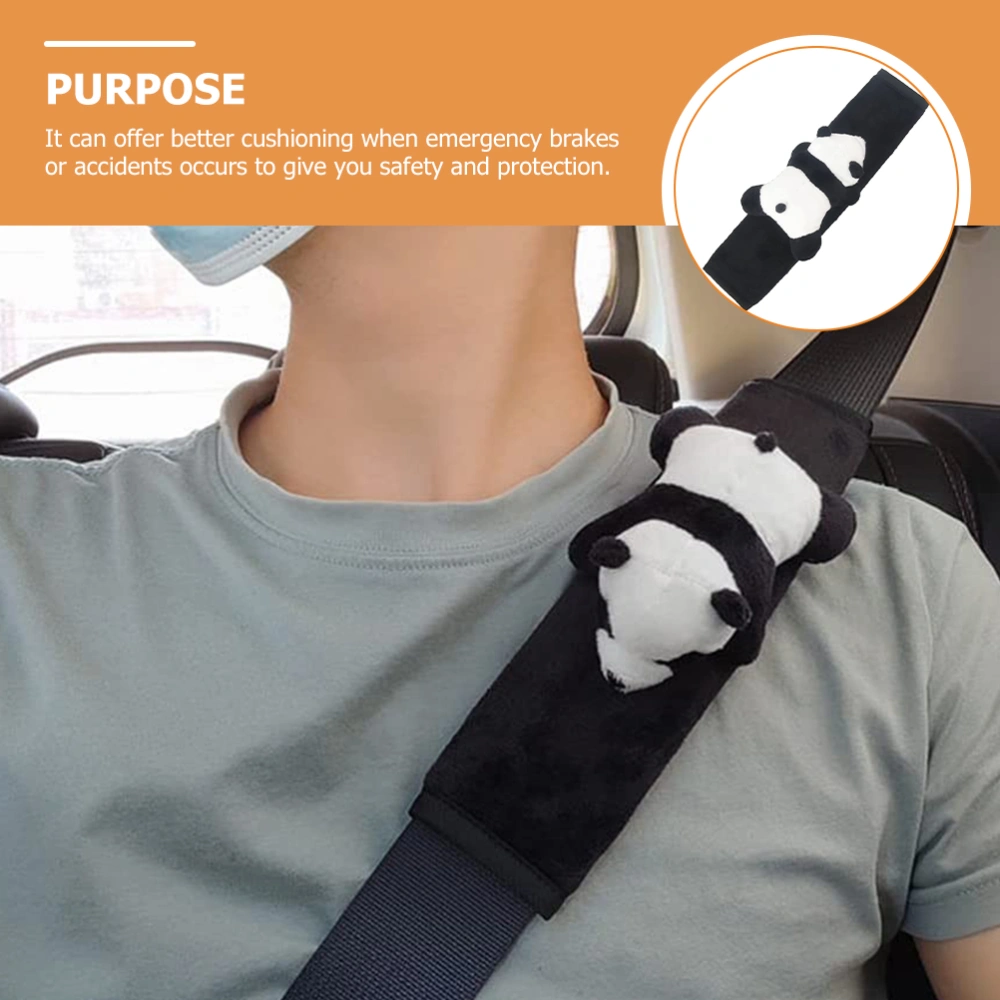 Car Seat Belt Cover Safety Belt Panda Cushion Auto Seatbelt Shoulder Pad Cover