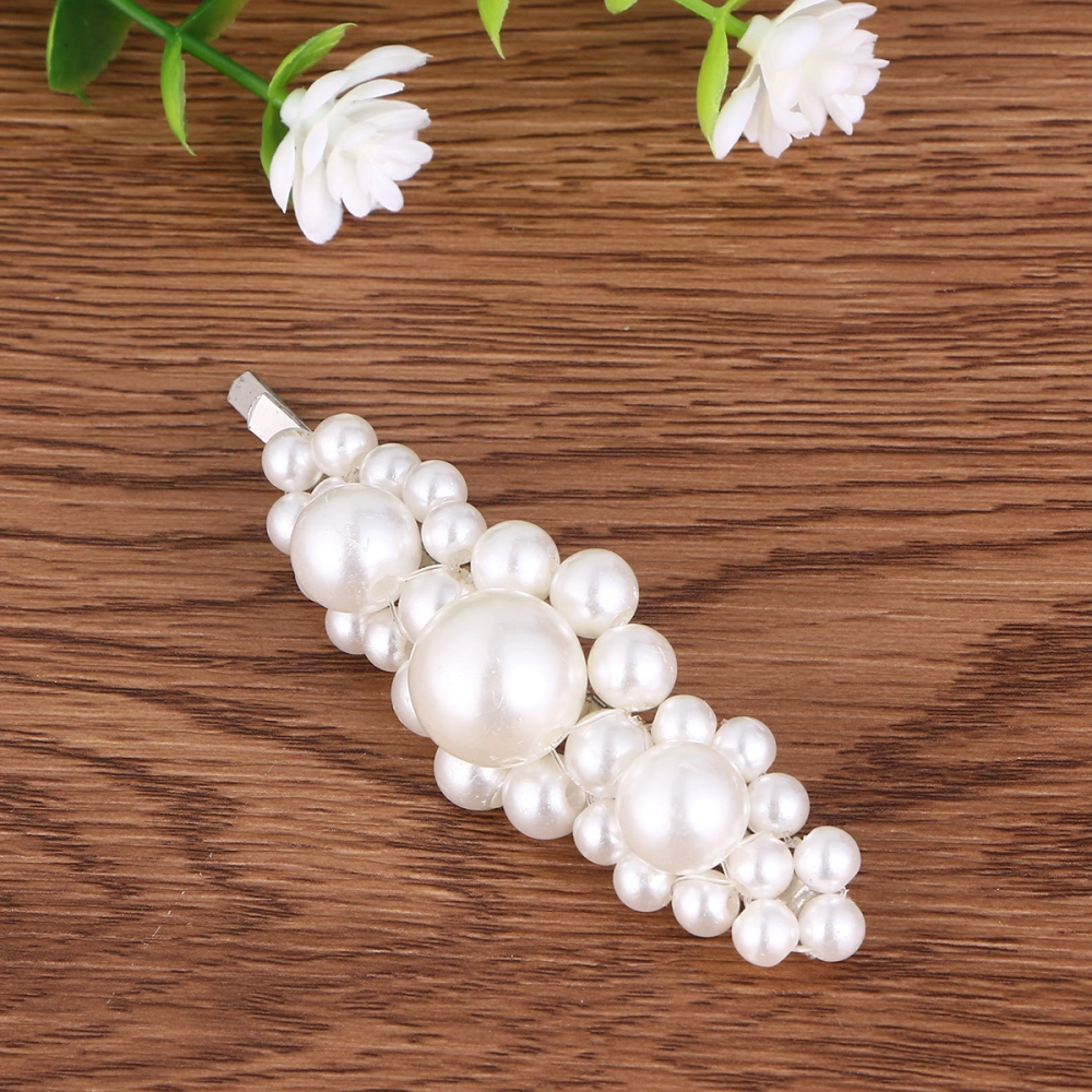 Highlights Pearl Hair Clips Lady Clip Hair Accessories for Women Large BP Bobby Pin  Clips Size M (White)