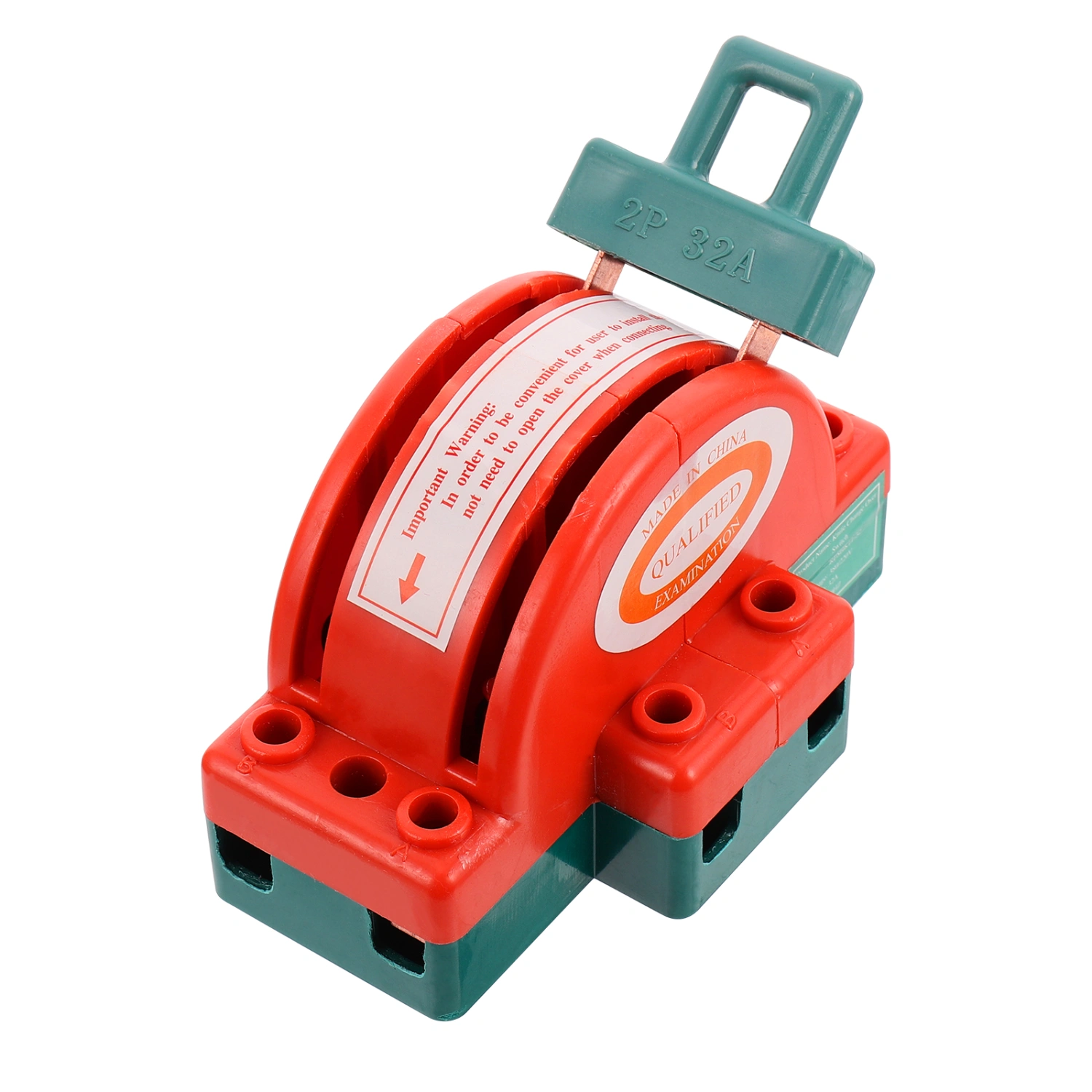 2 Pole Disconnect Switch Dual Power Copper Disconnector Semicircular Switch