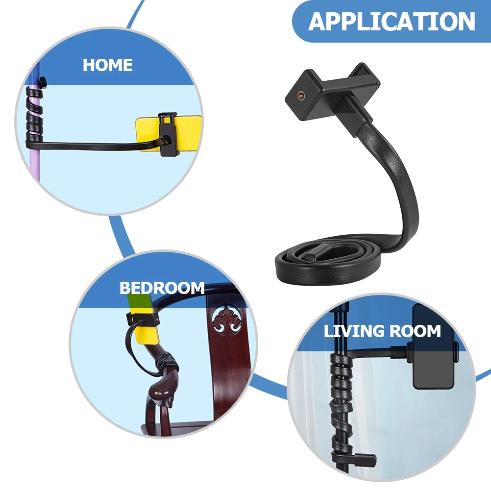 Multifunctional Phone Rack Bendable Cell Phone Bracket for Shopping Cart Treadmill