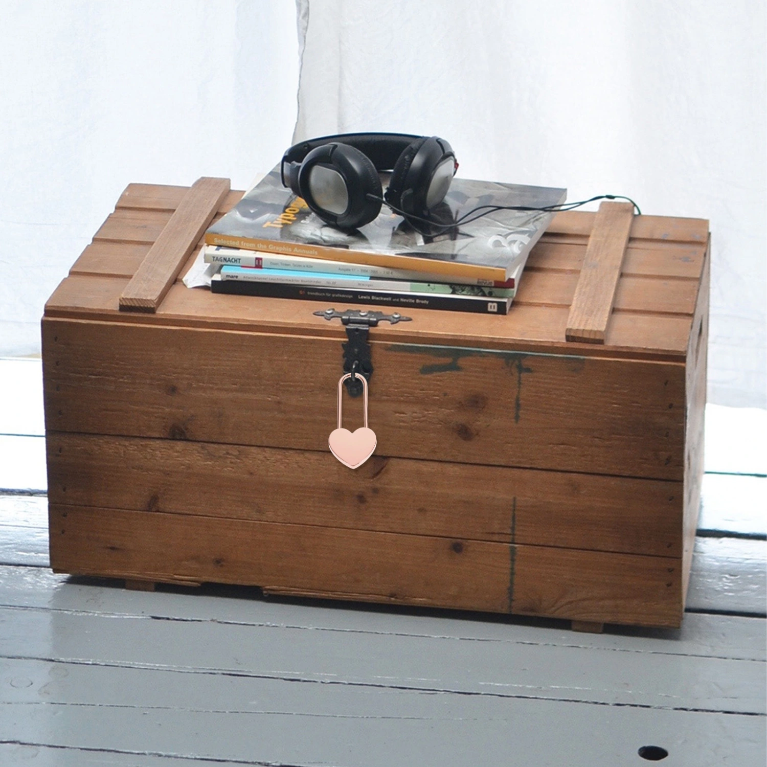 Small Heart Padlock with Key Couples Wishing Lock Jewelry Box Diary Book Lock
