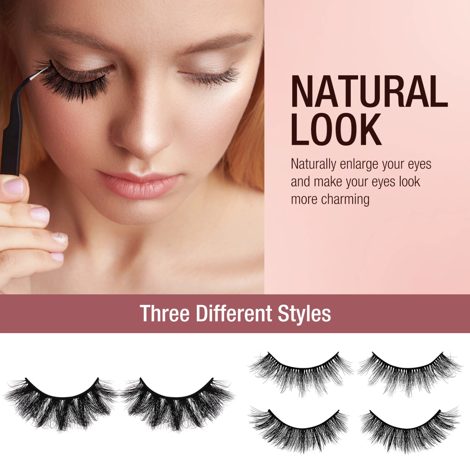 7 Pairs of False Eyelashes Makeup Eyelashes Fluffy Eyelashes Extensions for Women Girls