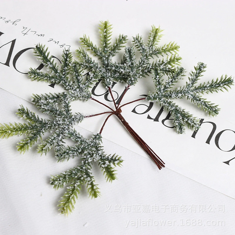 2pcs Artificial Pine Needles Branches Christmas Fake Greenery Pine Picks Xmas Party Decor