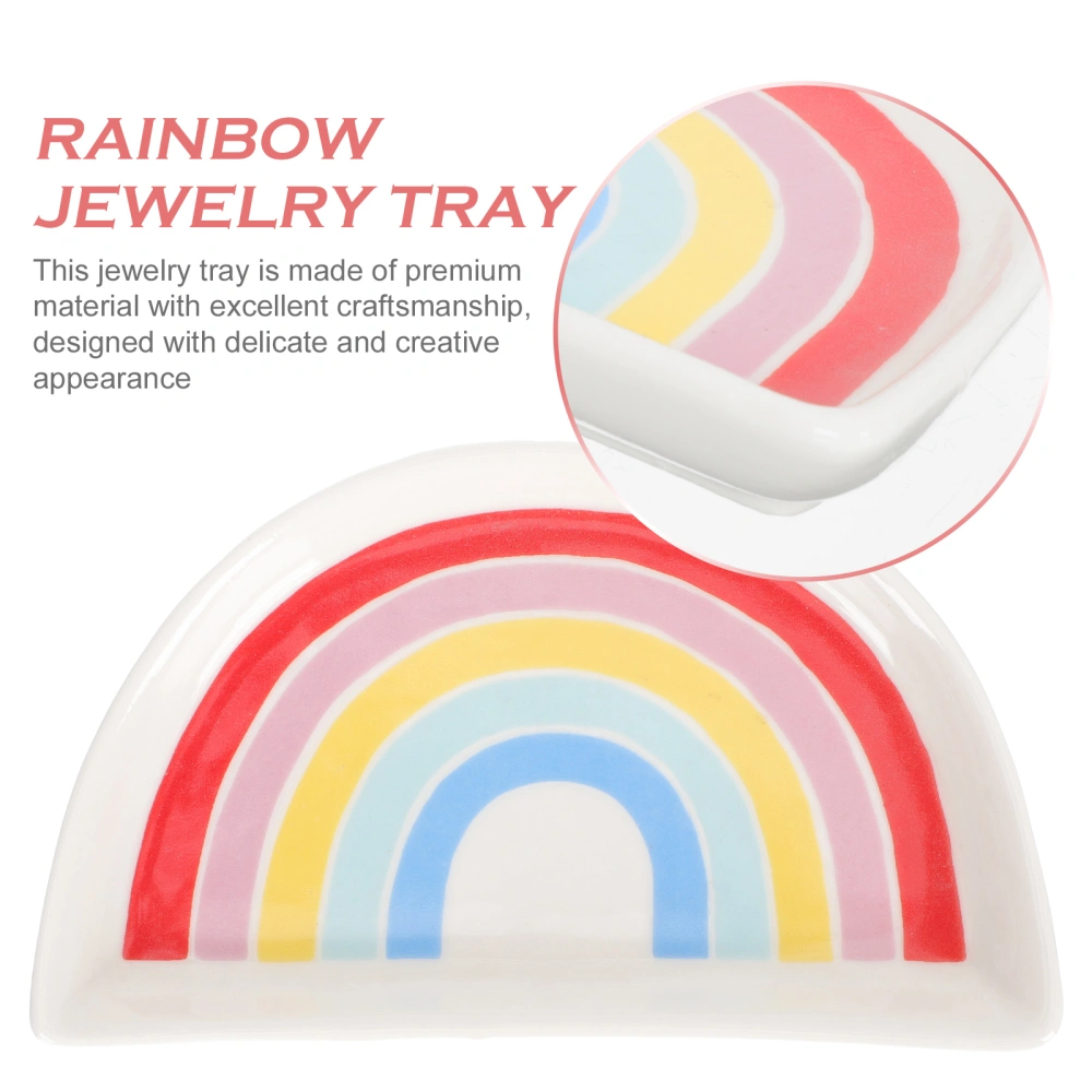 Rainbow Design Jewelry Tray Creative Jewelry Display Plate Home Desktop Decor