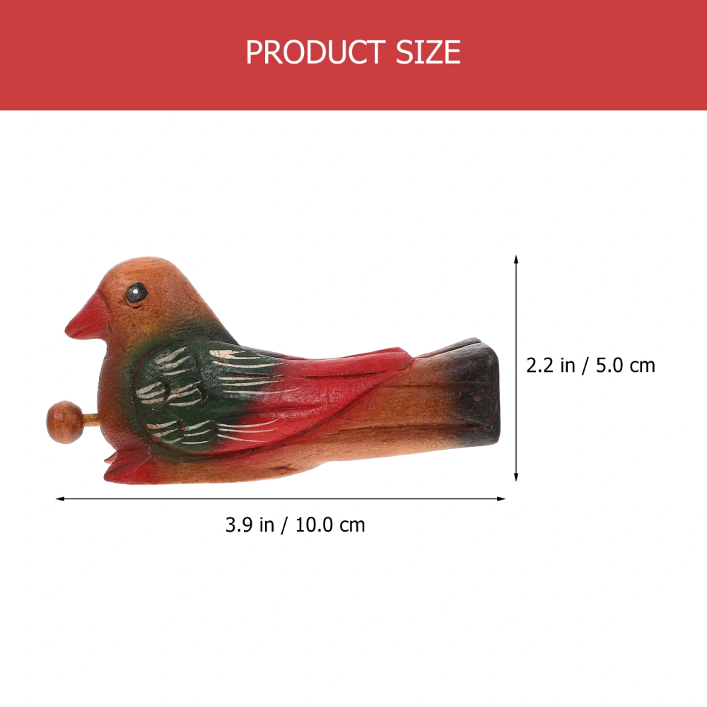 Creative Bird Calling Whistle Toy Wood Bird Statue Wind Instrument Plaything