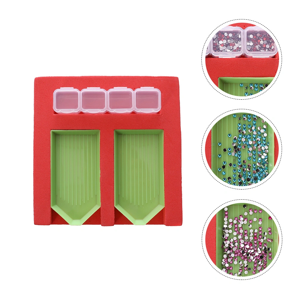 4pcs beads painting Tray Kits Diamond Art Tray Organizer Painting Tool