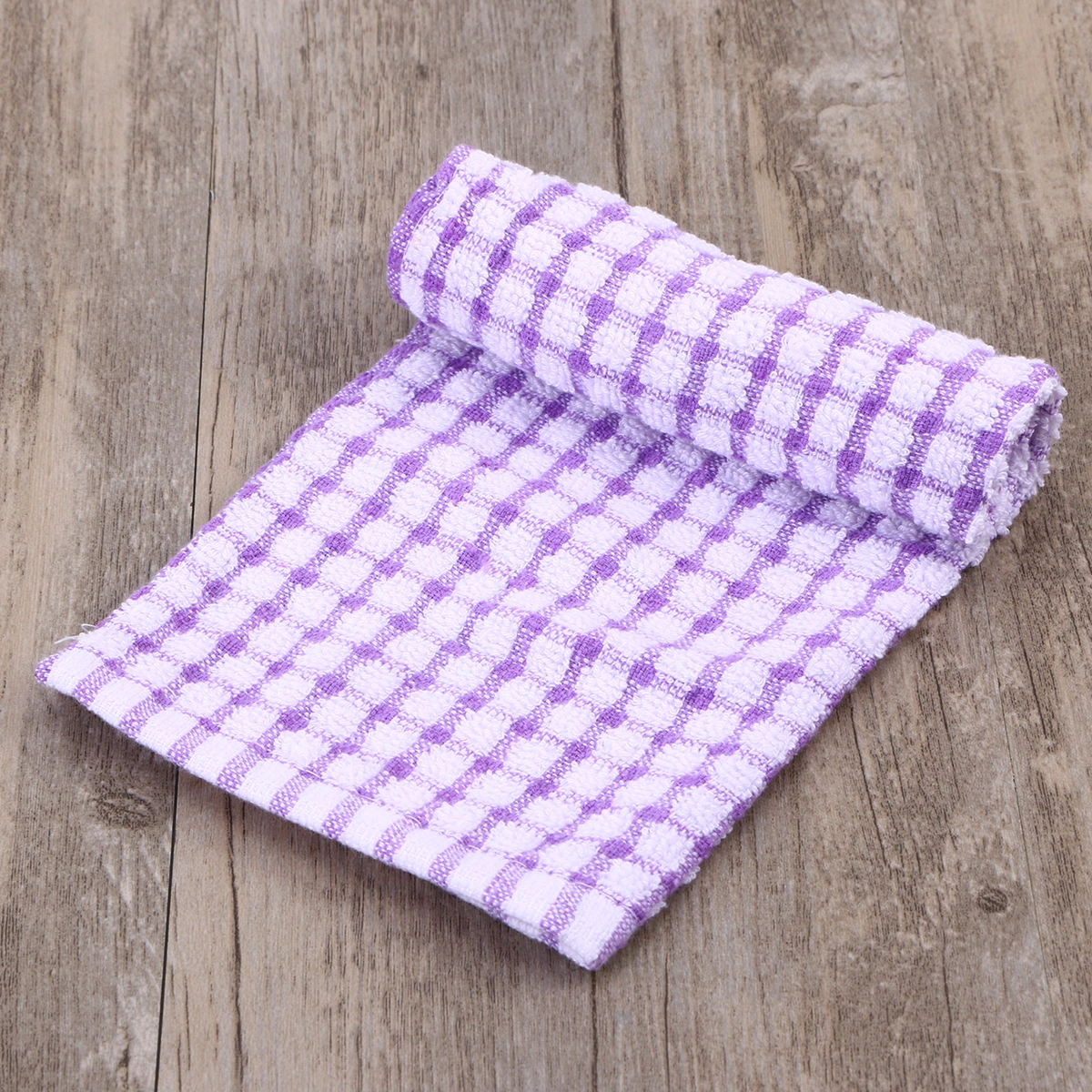 40x27CM Premium Cotton Dish Cloth High Duty Absorbent Kitchen Towel Tea Towel - Purple