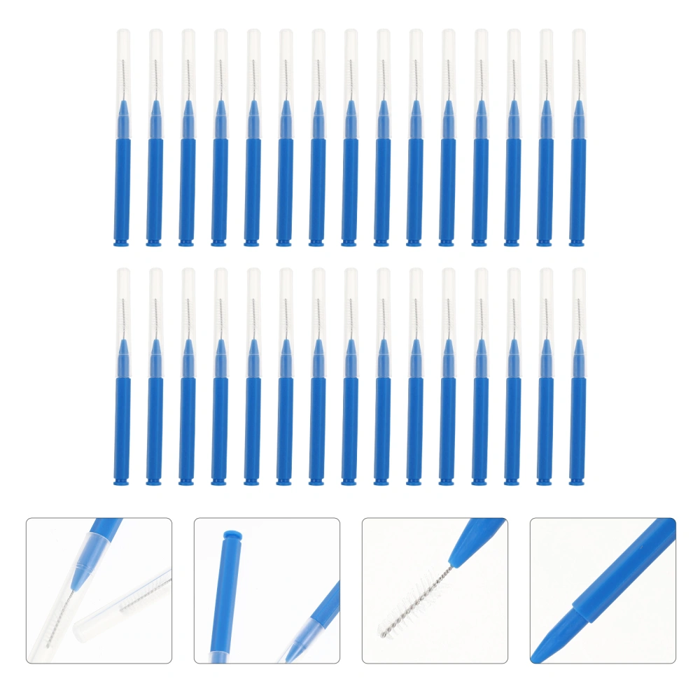 30pcs Portable Interdental Brush Tooth Flossing Picks Tooth Cleaning Tool