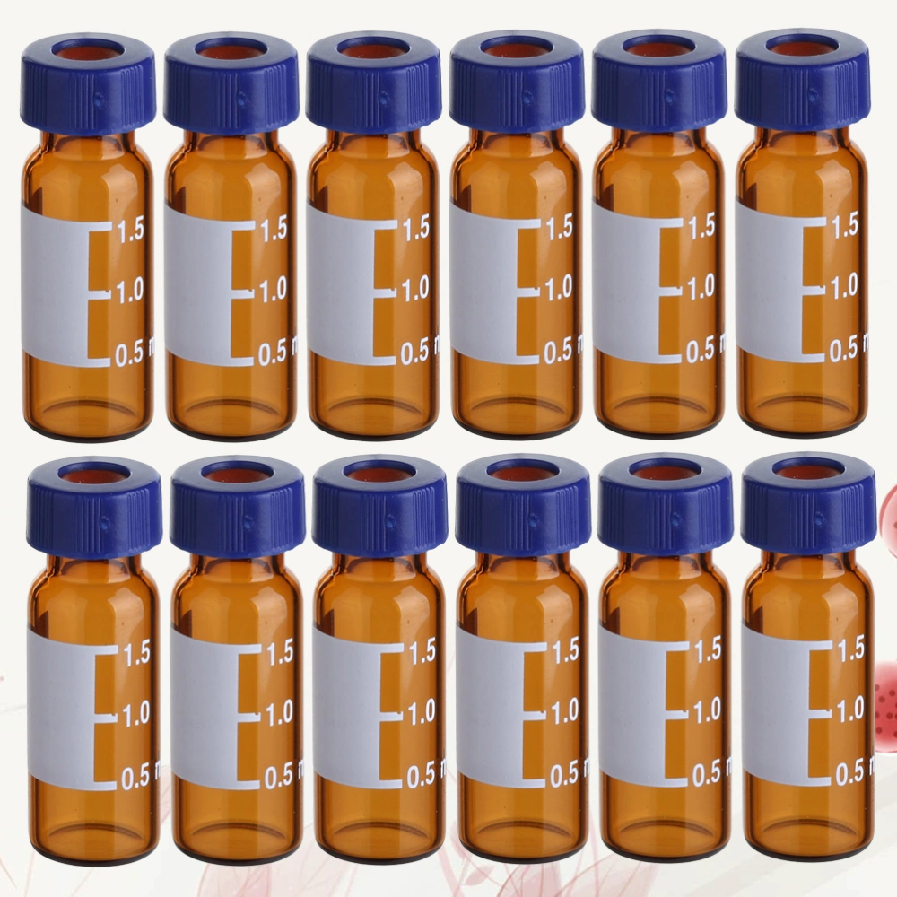 100PCS Liquid Sampling Vials Sample Glass Bottles Amber Screwcap Storage Bottles Chromatography Vials