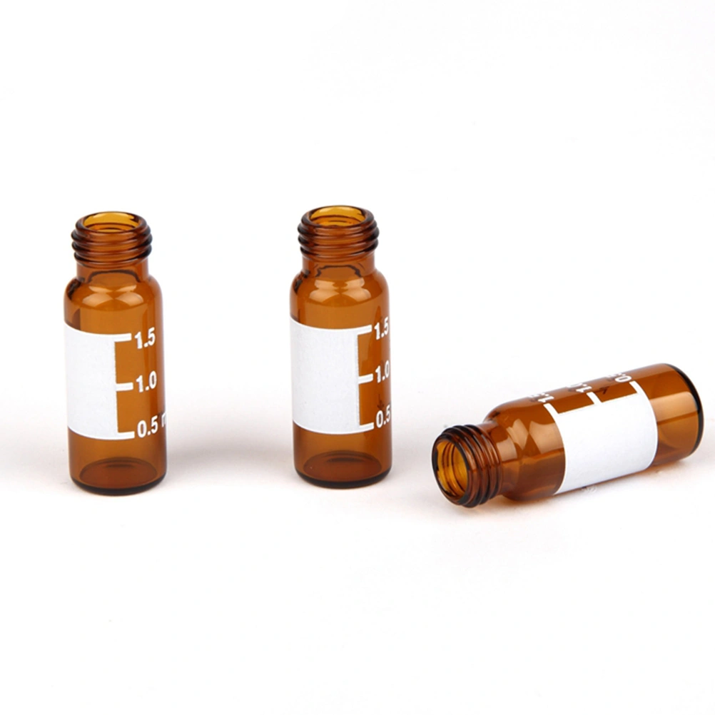 100PCS Liquid Sampling Vials Sample Glass Bottles Amber Screwcap Storage Bottles Chromatography Vials