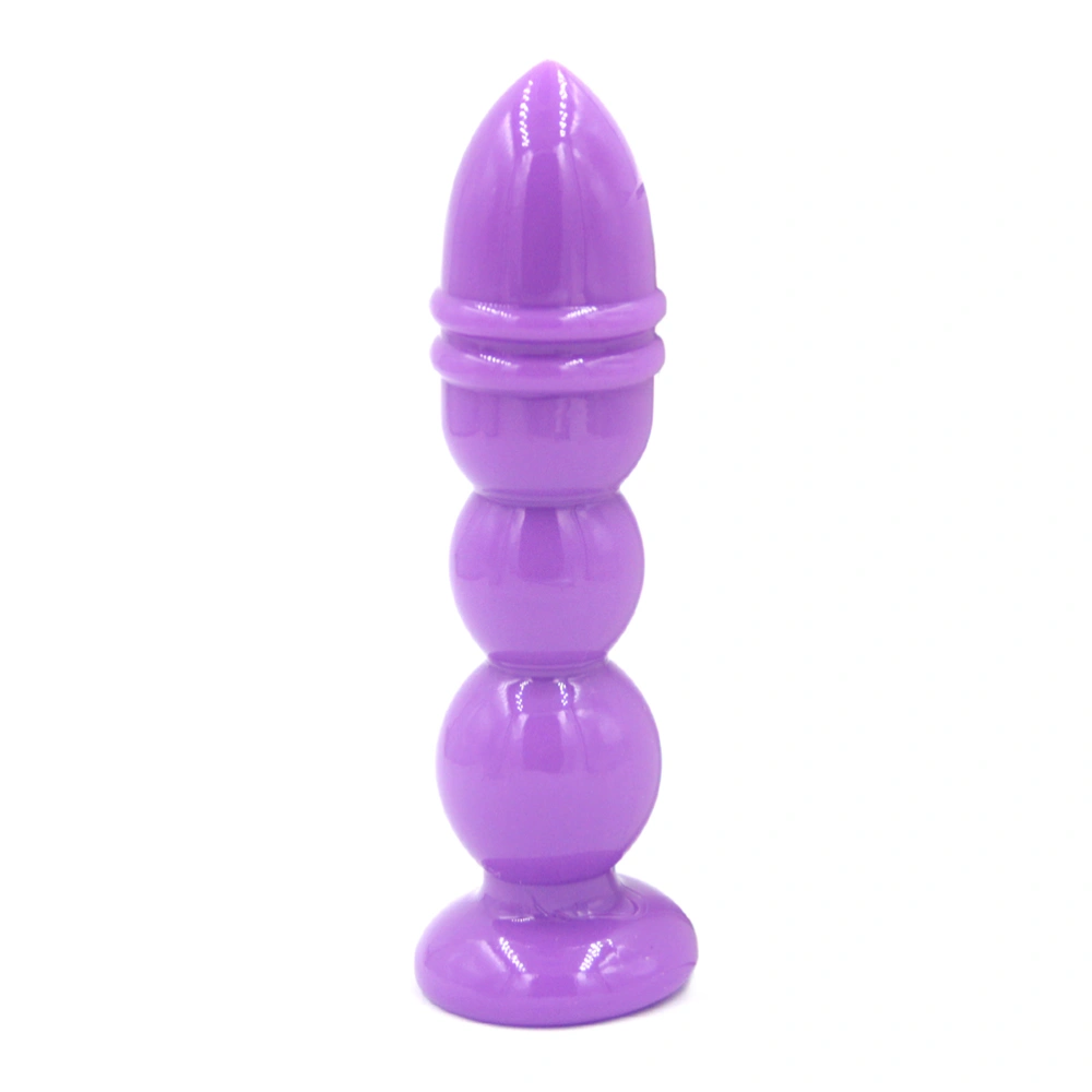 Adult Sex Toys Thread Pattern Anal Beads Butt Plug for Men and Women Sexual Life(Purple)