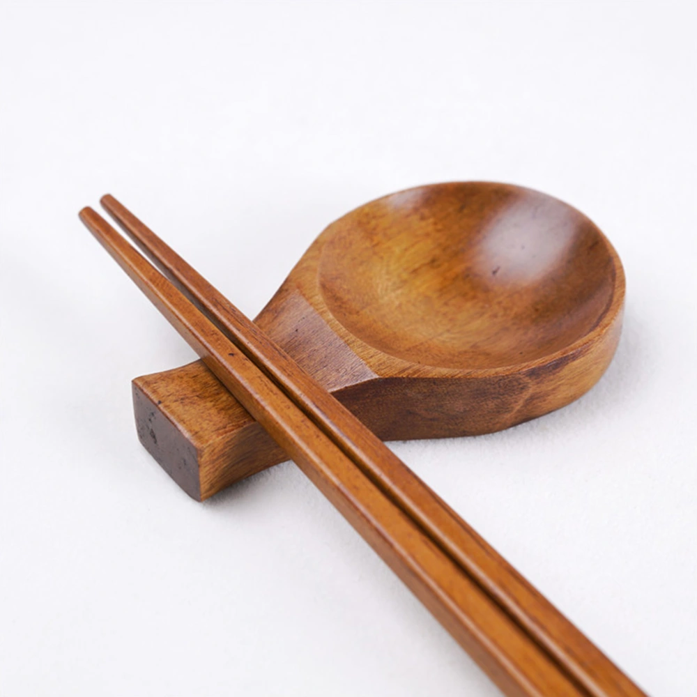 Wooden Japanese-style Sauce Dish with Chopsticks Rest Creative Multifunction Food Dipping Dishes Seasoning Plate Condiment Plates without Chopsticks