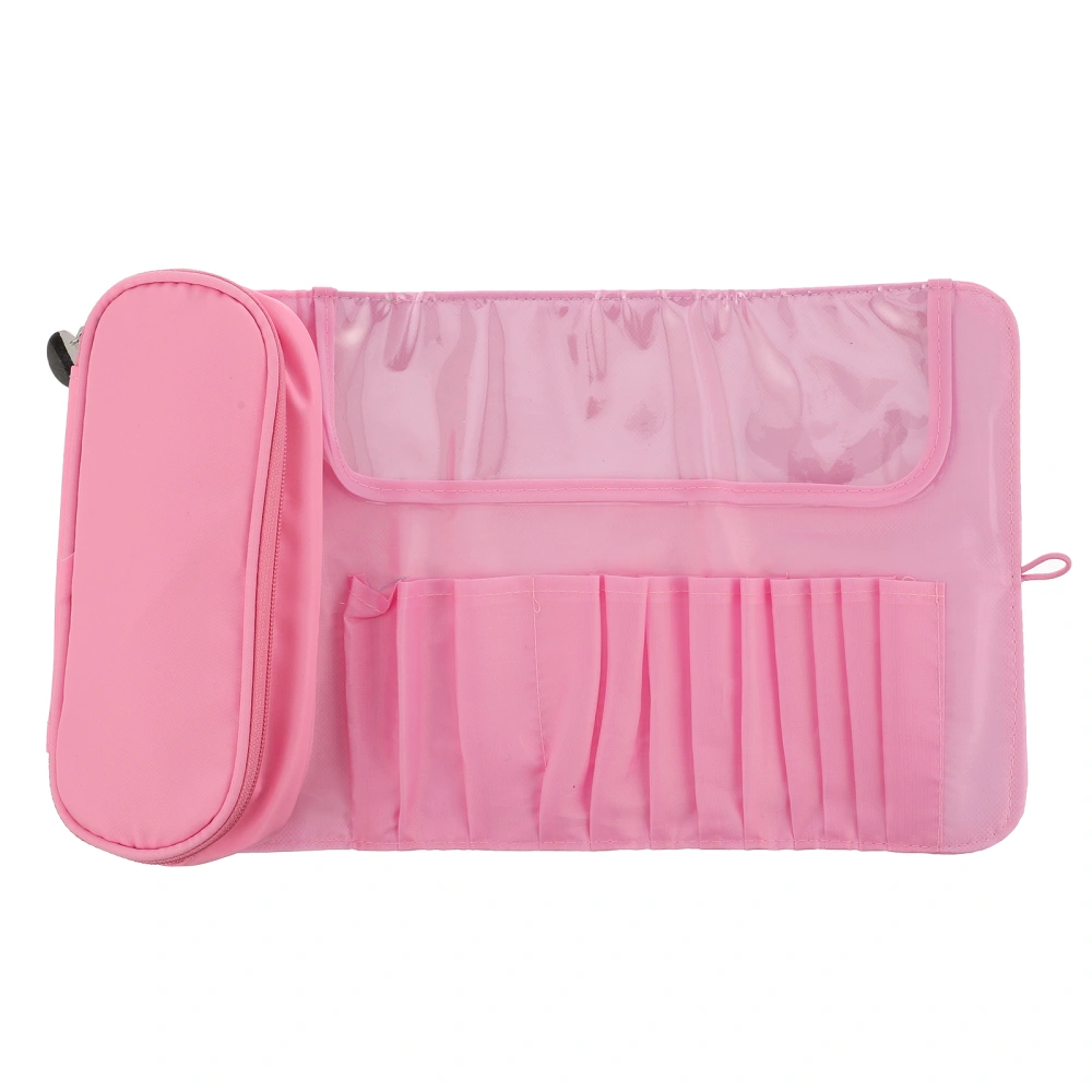 Multifunctional Makeup Brushes Rolling Case Cosmetic Pouch Toiletry Organizer