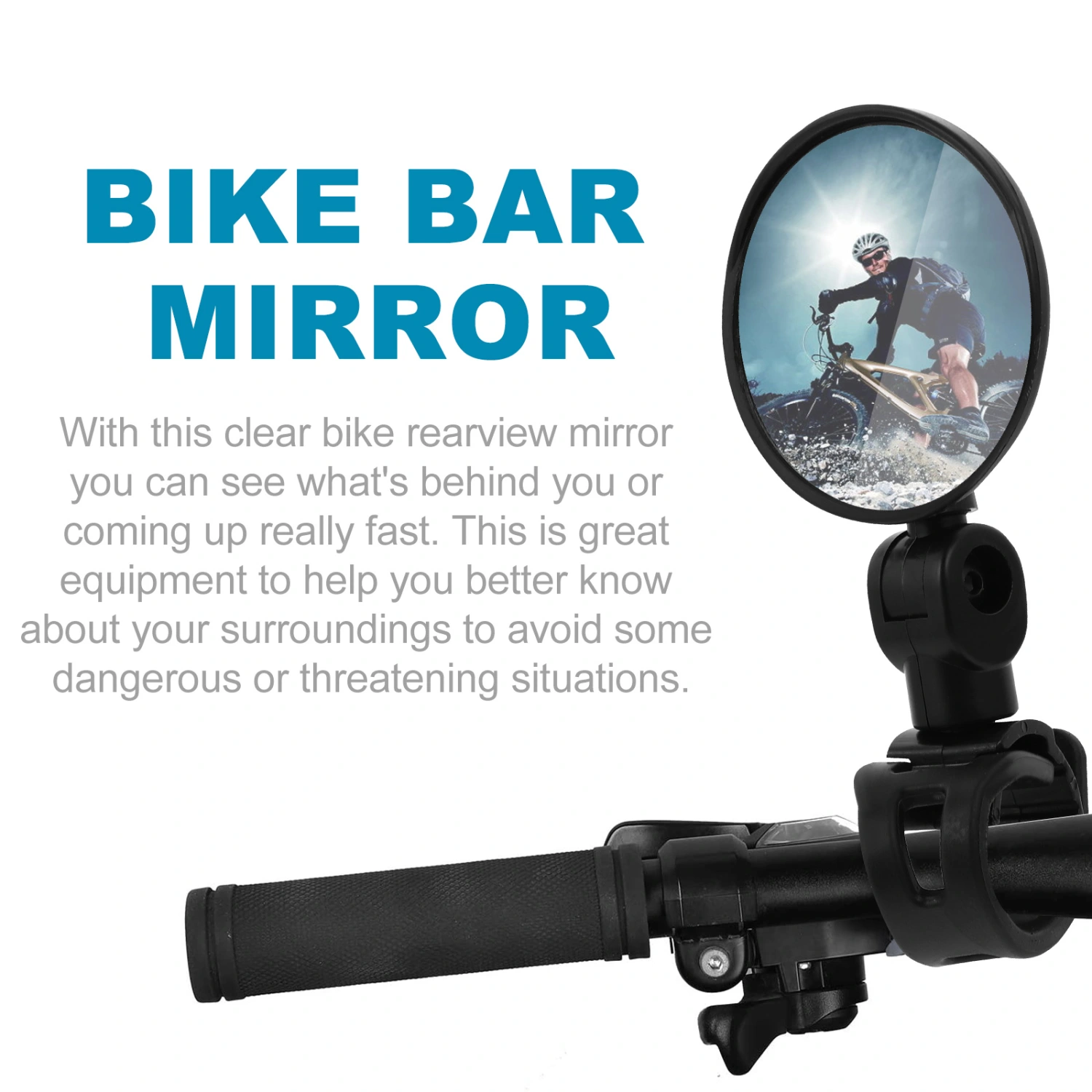 2pcs Cycling Bike Mirrors Handlebar Safety Rear View Mirrors Bike Accessory