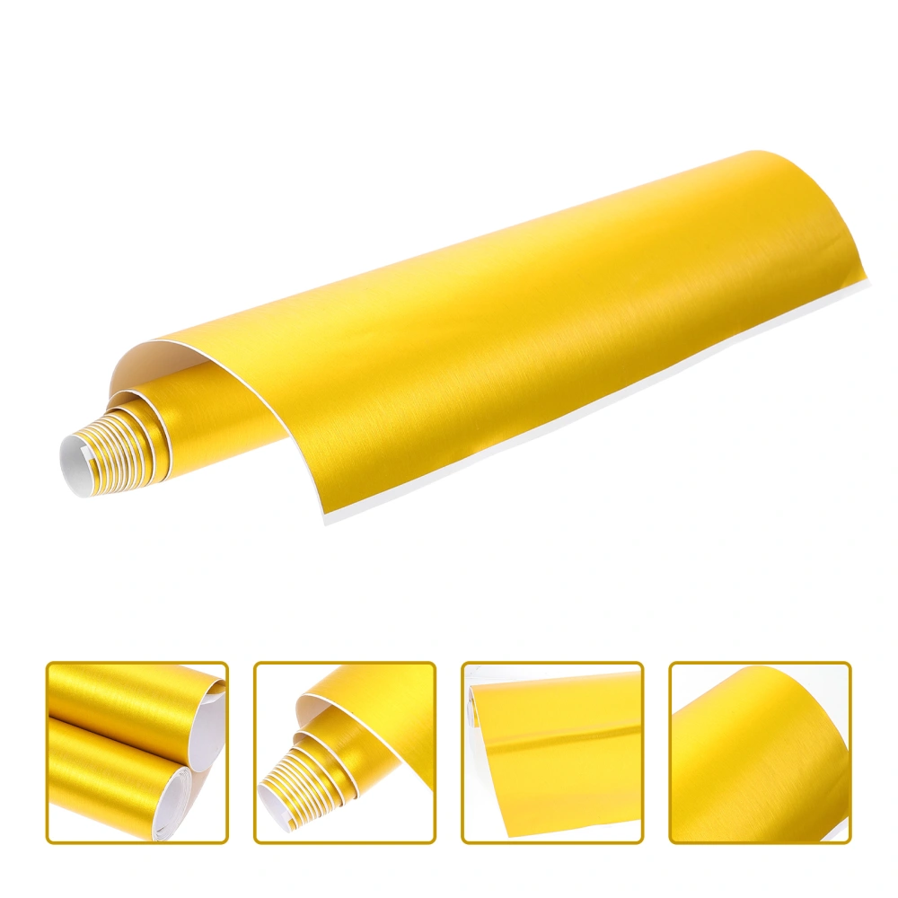 1 Roll of Waterproof DIY Craft Sticker Color Changing Film Decal (Golden)