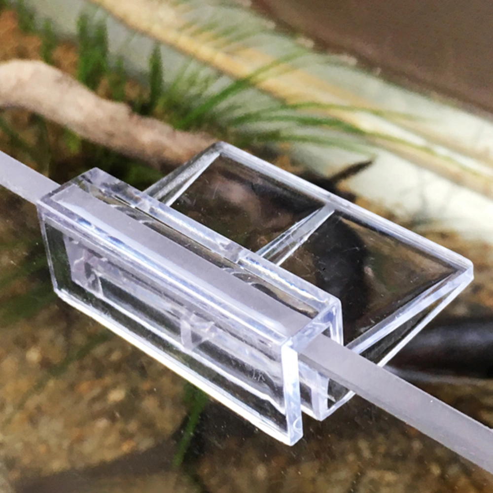 6pcs Clear Color Acrylic Aquarium Fish Tank Glass Cover Clip Support Holder 8mm