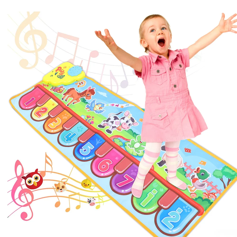 1Pc Children Number Pedal Piano Musical Carpet Piano Blanket Kid Musical Blanket