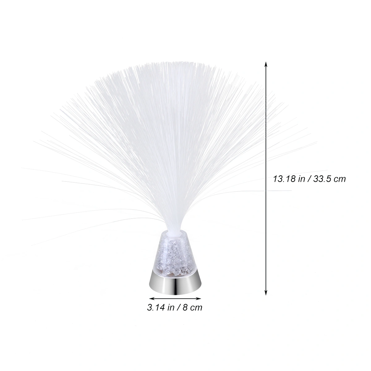 Ice Fiber Optic Mood Novelty Lamps Lighting Glacier Lite with Color-Changing Crystals Base (Type 1)
